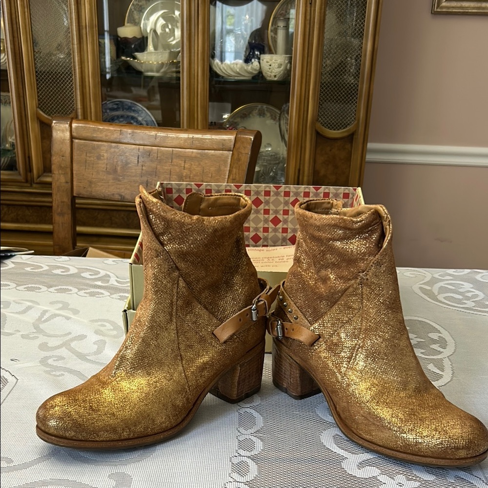 Gold Ankle Boots